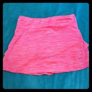 Ideology girls pink striped exercise skort ruffled